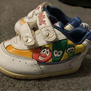Size 3 2001 Veggie Tales Shoes Kids Toddler Vtg Bob And Larry GUC Rare